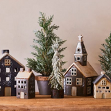 Alsace Tealight House Church Grey
