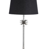 TABLE LAMP- NICKEL BASE/ BLACK LINEN SHADE