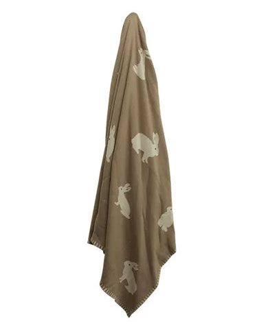 BUNNY TAUPE THROW