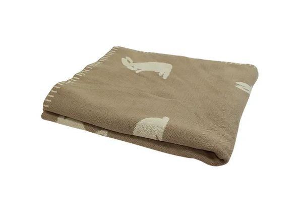 BUNNY TAUPE THROW