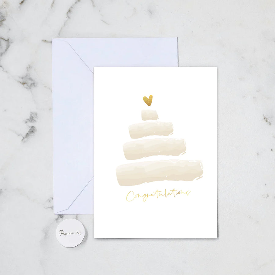 Papier HQ Greeting Card Wedding Cake Congratulations