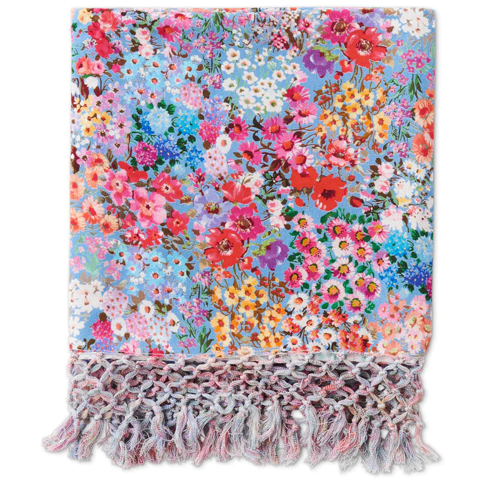 FOREVER FLORAL COTTON HAMMAM TOWEL ONE SIZE