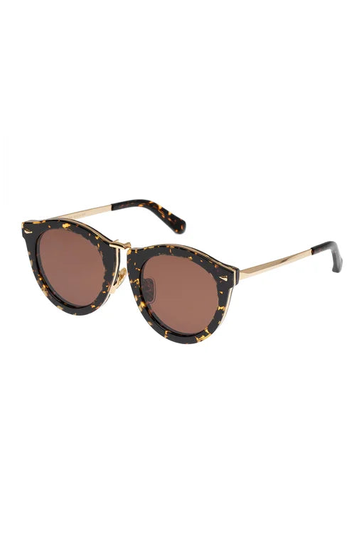 KAREN WALKER EYEWEAR- HARVEST 22 CRACKED TORT