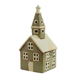 Alsace Tealight House Church Olive Green