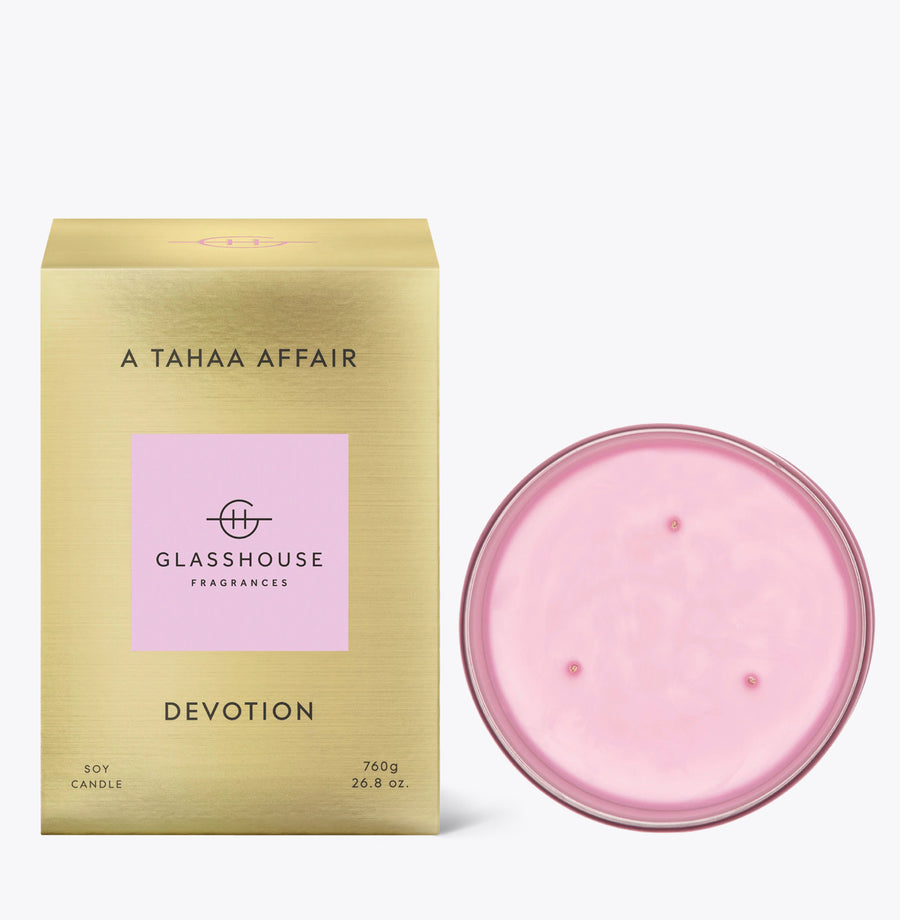 Limited Edition A Tahaa Affair Devotion Engraved 760g Candle
