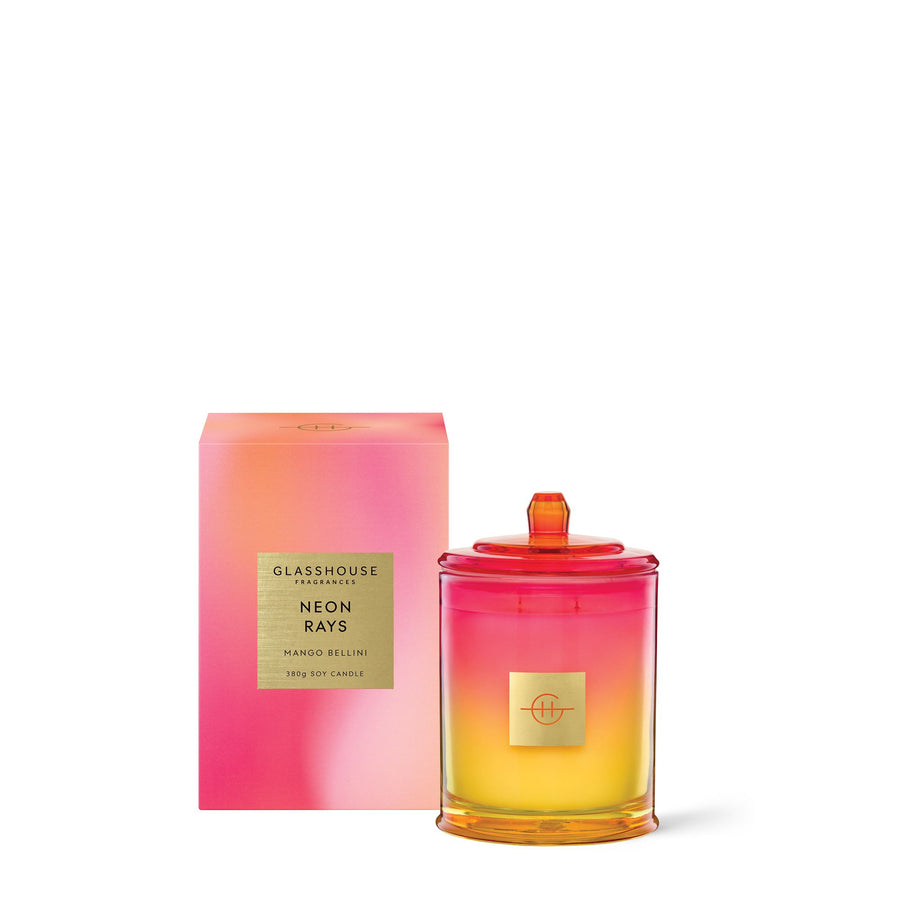 Limited Edition 380g Neon Rays Mango Bellini Candle