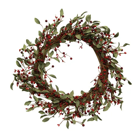 RED BERRY WREATH LARGE 65 X 65CM