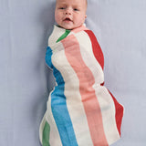 RETRO FUN STRIPE BAMBOO SWADDLE ONE SIZE
