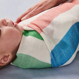 RETRO FUN STRIPE BAMBOO SWADDLE ONE SIZE