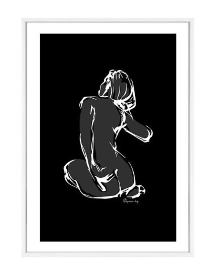 A3 WHITE FRAMED - YOUNG AND RESTLESS BLACK